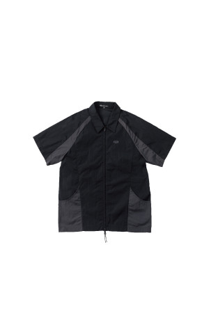 SINGULARITY ｜PATCHWORK ZIP-UP SHIRT