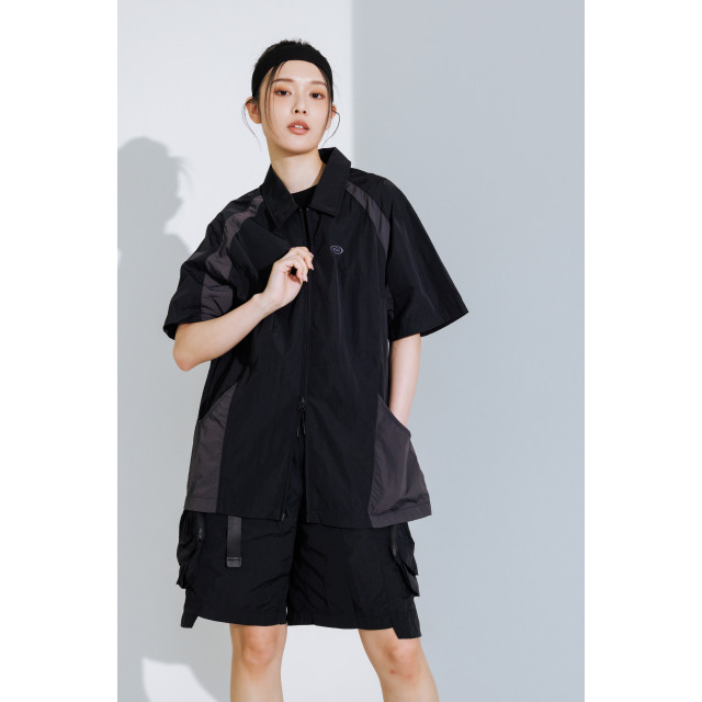 SINGULARITY ｜PATCHWORK ZIP-UP SHIRT