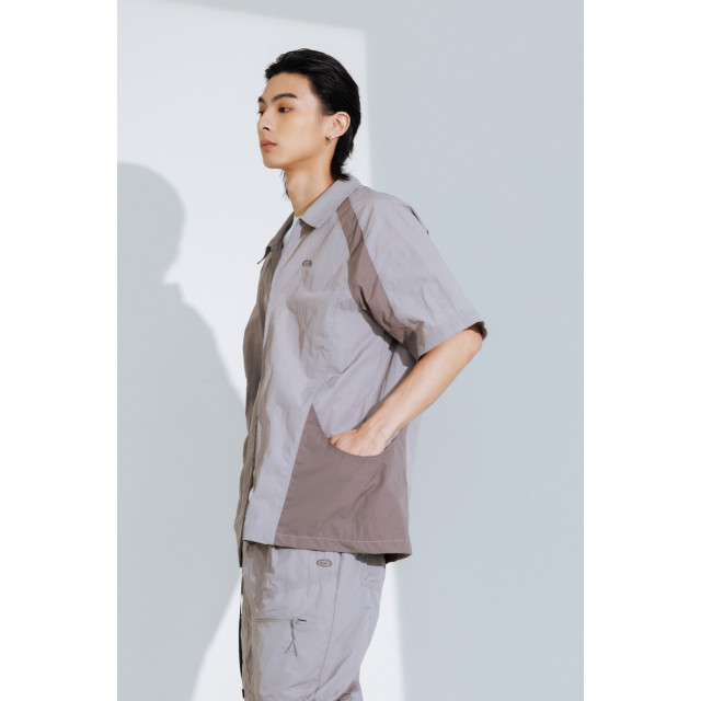 SINGULARITY｜PATCHWORK ZIP-UP SHIRT